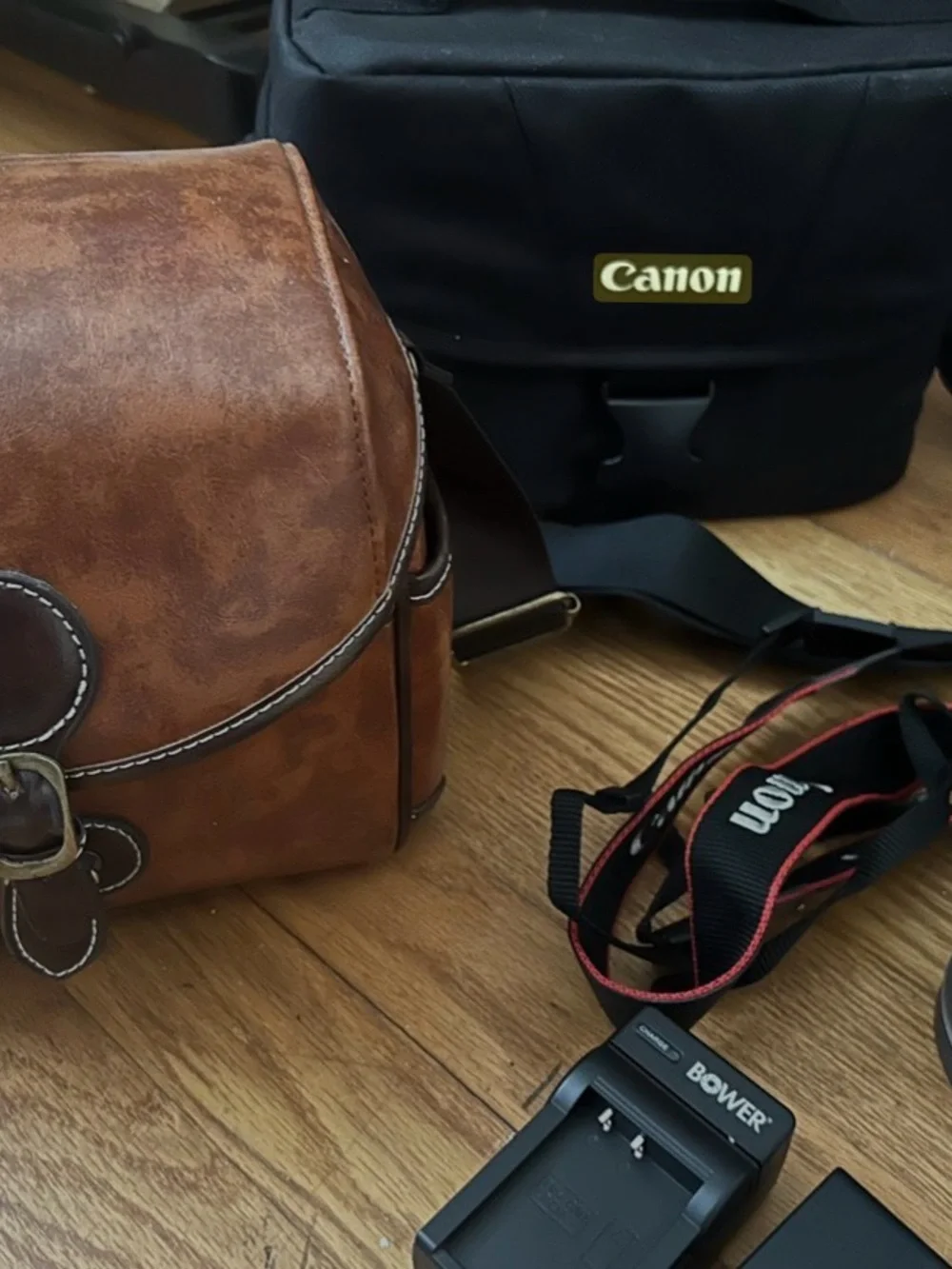 Canon DSLR Camera Body in Black with Red Accent